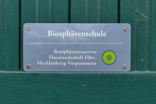 Biosphere school plaque