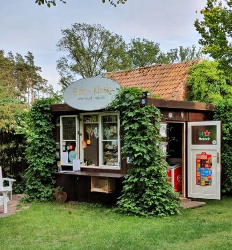 Our Elde kiosk in our nature garden