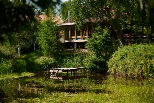 Die Sauna direkt am Teich