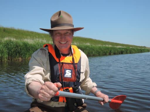 Paddle tour on a river with a ranger