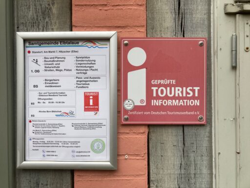 Tourist information sign in Hitzacker