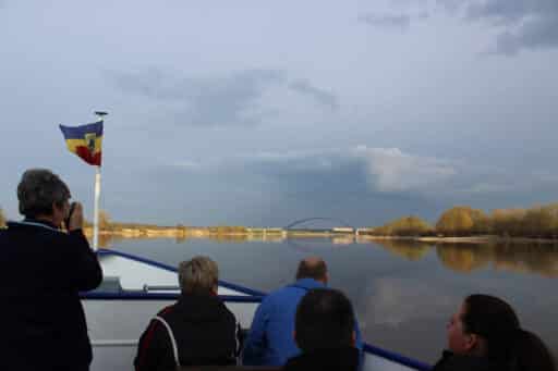 With the passenger ship on the Elbe near Dömitz.