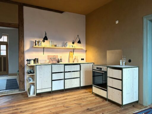 Küche im Sommerhaus Alt Jabel