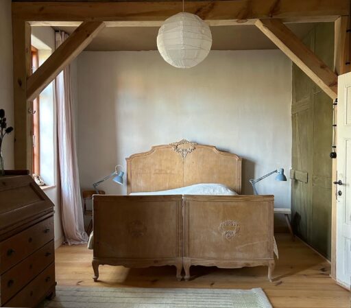 Schlafzimmer im Sommerhaus Alt Jabel