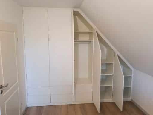 Closet in sloping ceiling